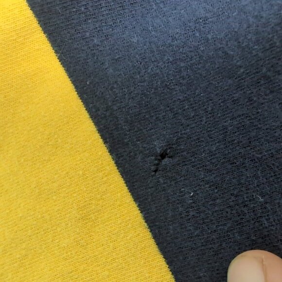 Polo Ralph Lauren Navy Yellow Stripe Rugby Shirt Boys Size XL - Picture 7 of 8